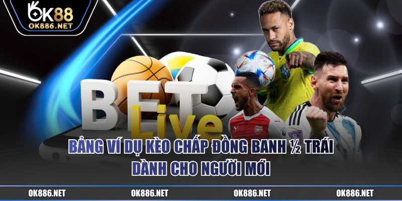 Bảng ví dụ kèo chấp đồng banh ¼ trái dành cho người mới